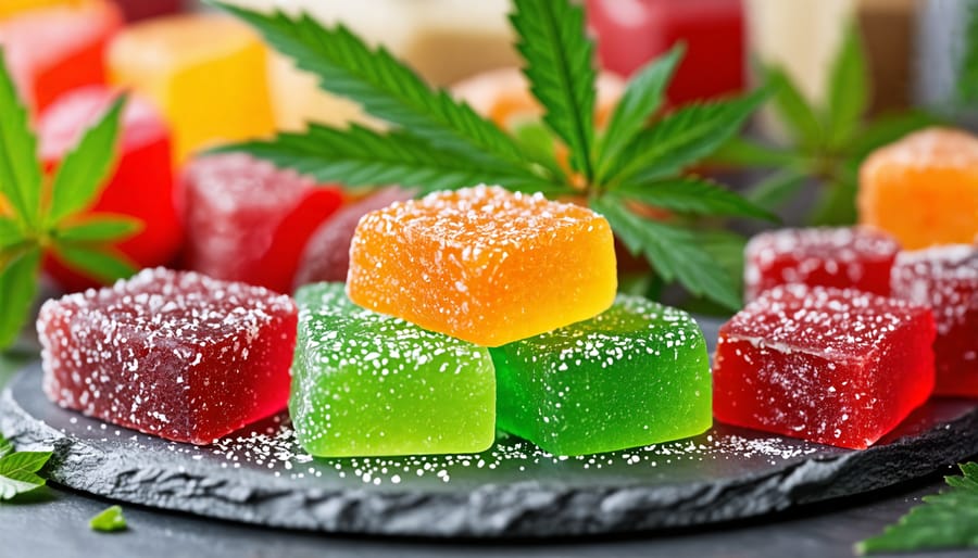 THC gummies paired with gourmet dishes for a culinary experience